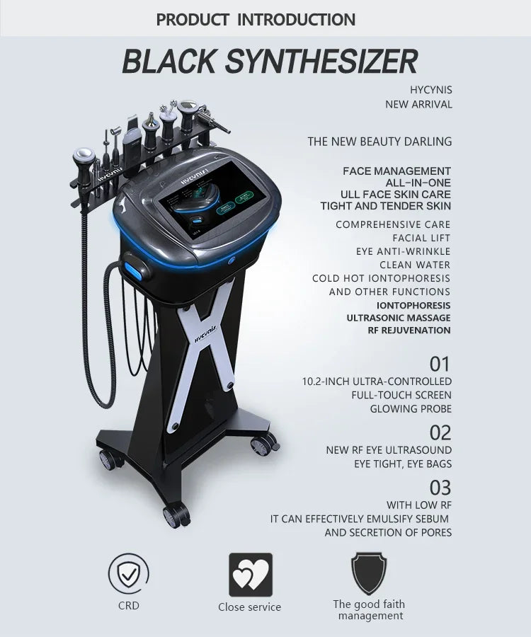 9-in-1 Hydra Facial Machine: Professional Oxygen Jet Skin Care System Massage Chairs Tidesmit