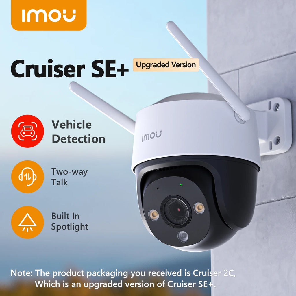 IMOU 2PCS Cruiser SE+ 3MP Set Wi-Fi Camera Smart Color Night Vision IP66 Outdoor Security 360° Coverage Smart Auto Tracking