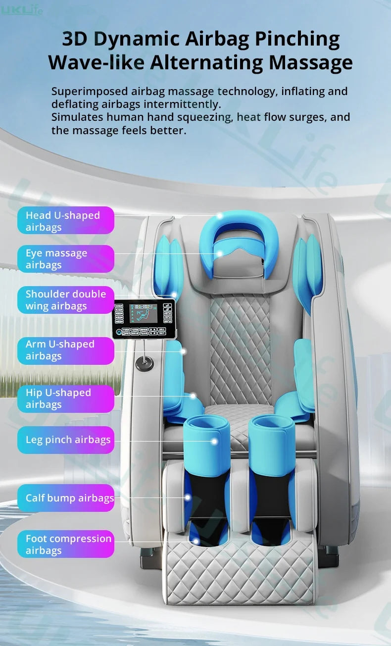 4D Full Body Massage Chair - Zero Gravity Electric Heat Recliner Body Shaping Massage Equipment Tidesmit