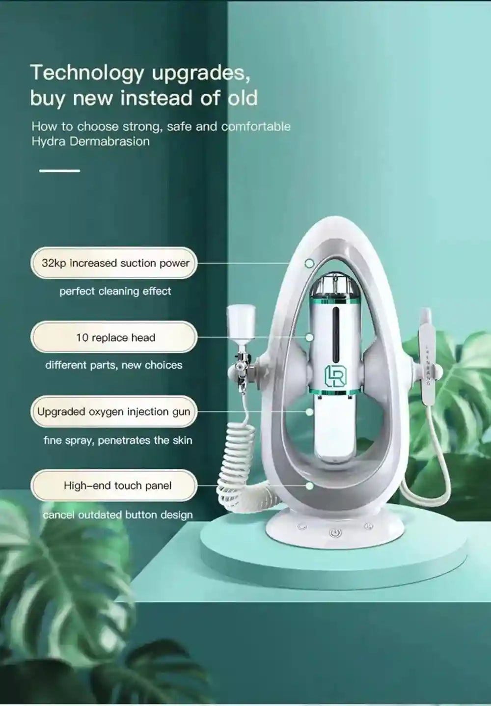Hydra Facial Machine - Deep Pore Cleansing & Electric Massager Tool Eye Massage Instrument Tidesmit