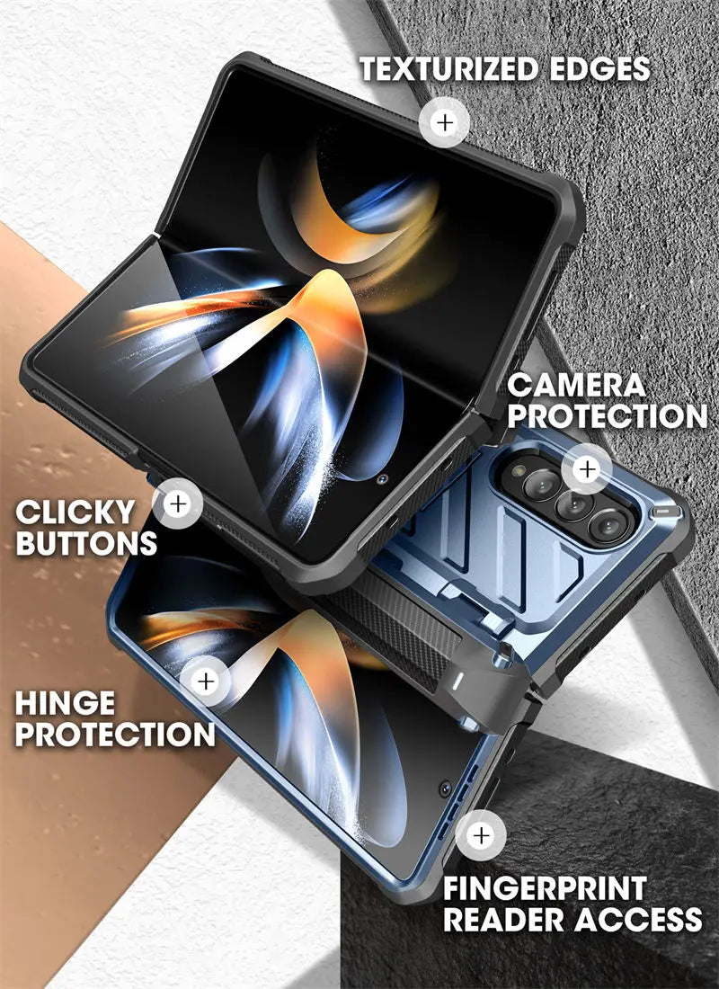 Samsung Galaxy Z Fold 4 Rugged Case - Dual Layer Shock-Absorbing Cover Tidesmit