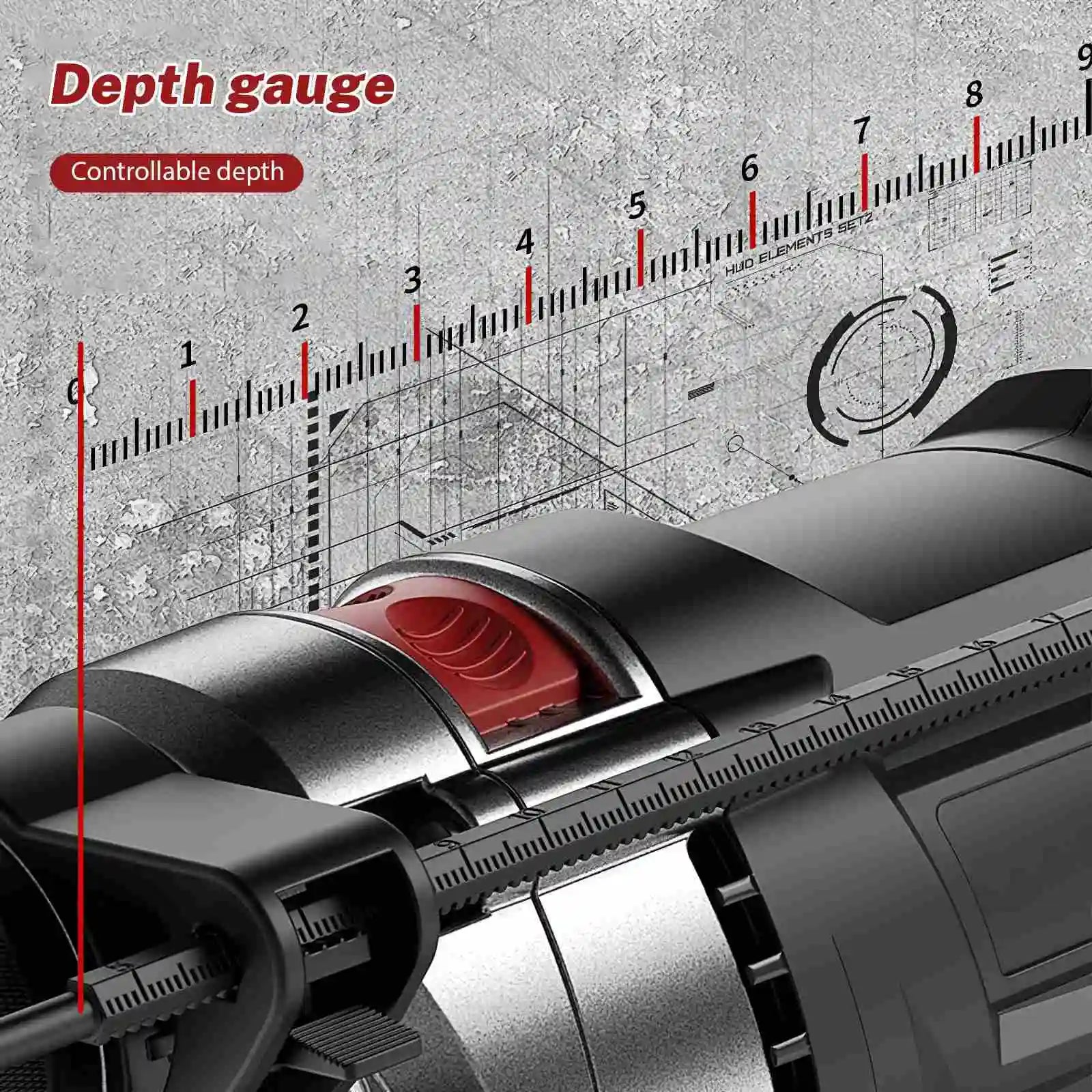 Electric Drill Impact Drill Multi-function Variable Speed Wood Metal Stone Cutting Off Household Wall Hole Drilling Power Tools