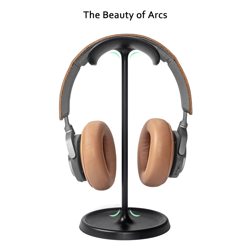 Curved Headphone Stand & Storage Tray for Over-Ear Headphones Tidesmit