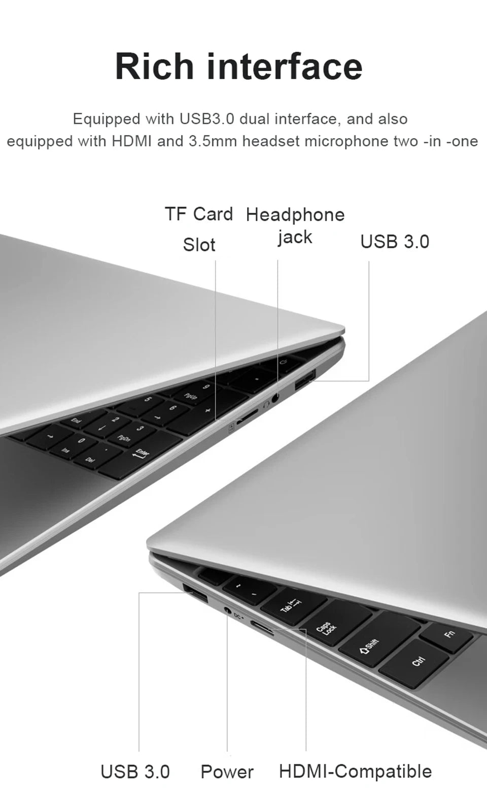 2026 New 14.1" Laptop Computer Intel N150 Windows 11 Pro 16GB RAM 1TB M.2 SSD Gaming Notebook PC 1920*1080 HD Portable Laptops