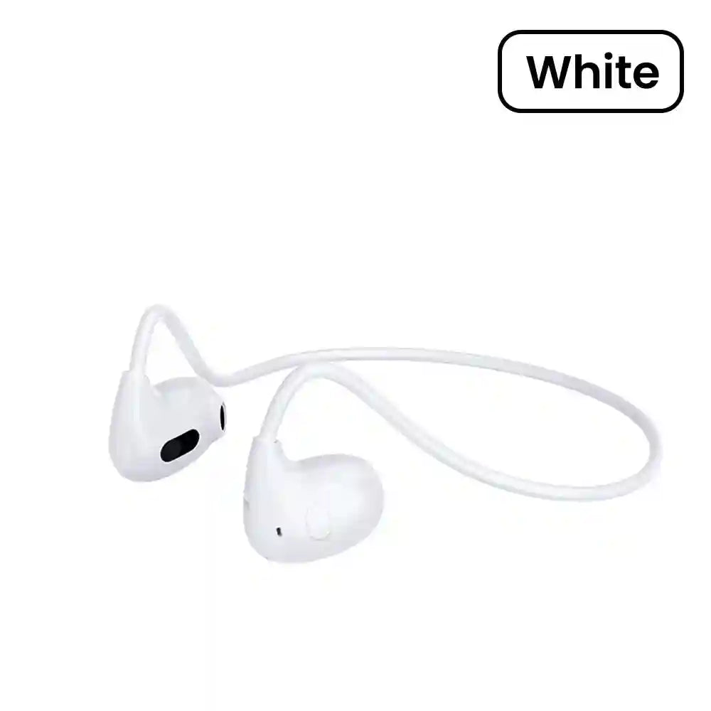 Wireless Sport Headphones: Air Conduction Earbuds for Active Training White Tidesmit