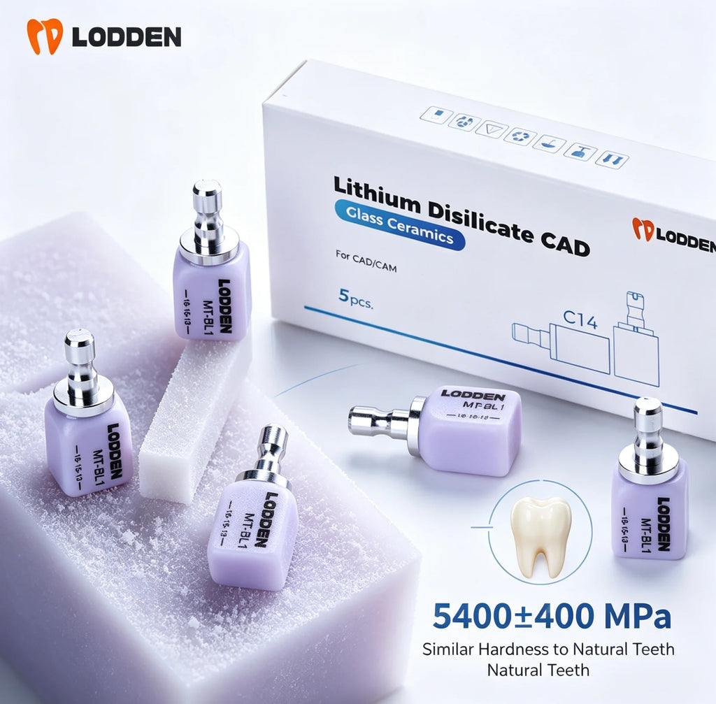 20PCS Lithium Disilicate Glass Ceramic Blocks CAD CAM Sirona Cerec LODDEN C14 Dental Lab HT LT MT Veneer Dentist Materials