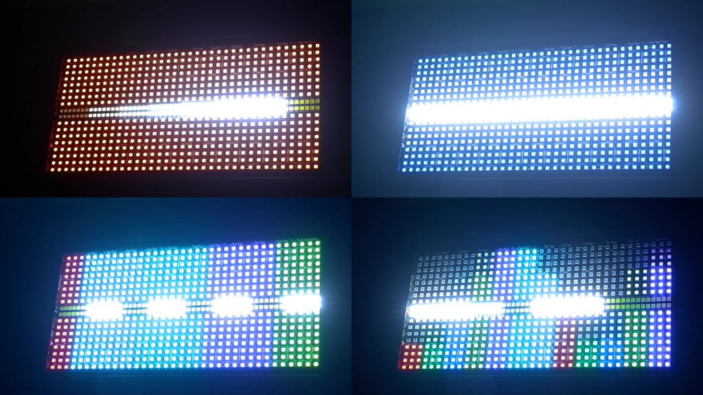 2PCS 250W RGBW LED 4in1 48 Partition Strobe Stage Light DMX512 Super Bright Wash Effect for KTV DJ Events Performances Lighting