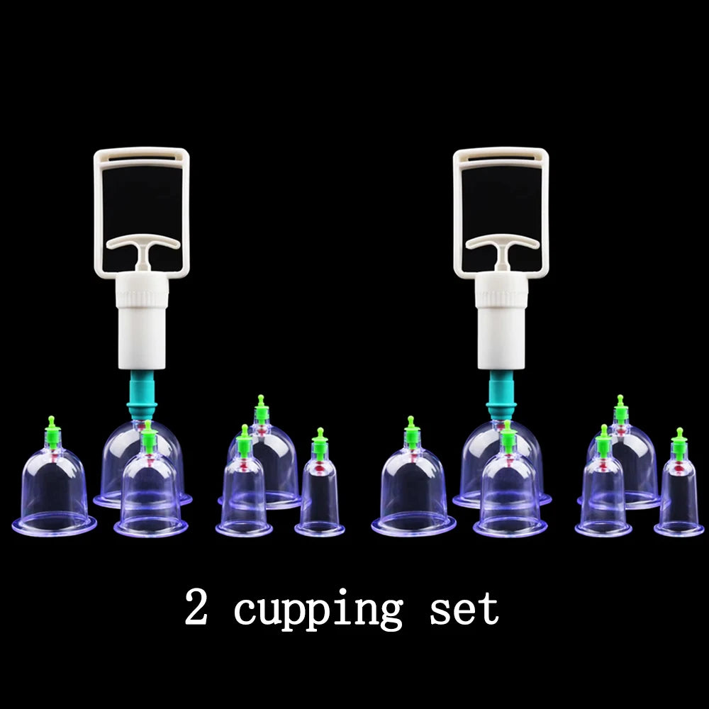 Vacuum Cupping Set for Deep Tissue Muscle Relief - 6 or 12 Piece Kit Body Shaping Massage Equipment 12pcs without box