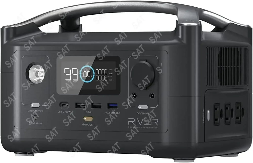 ##For 288Wh Portable Power Station,3 x 600W(Peak 1200W) AC Outlets & LED Flashlight, Fast Charging Silent Solar