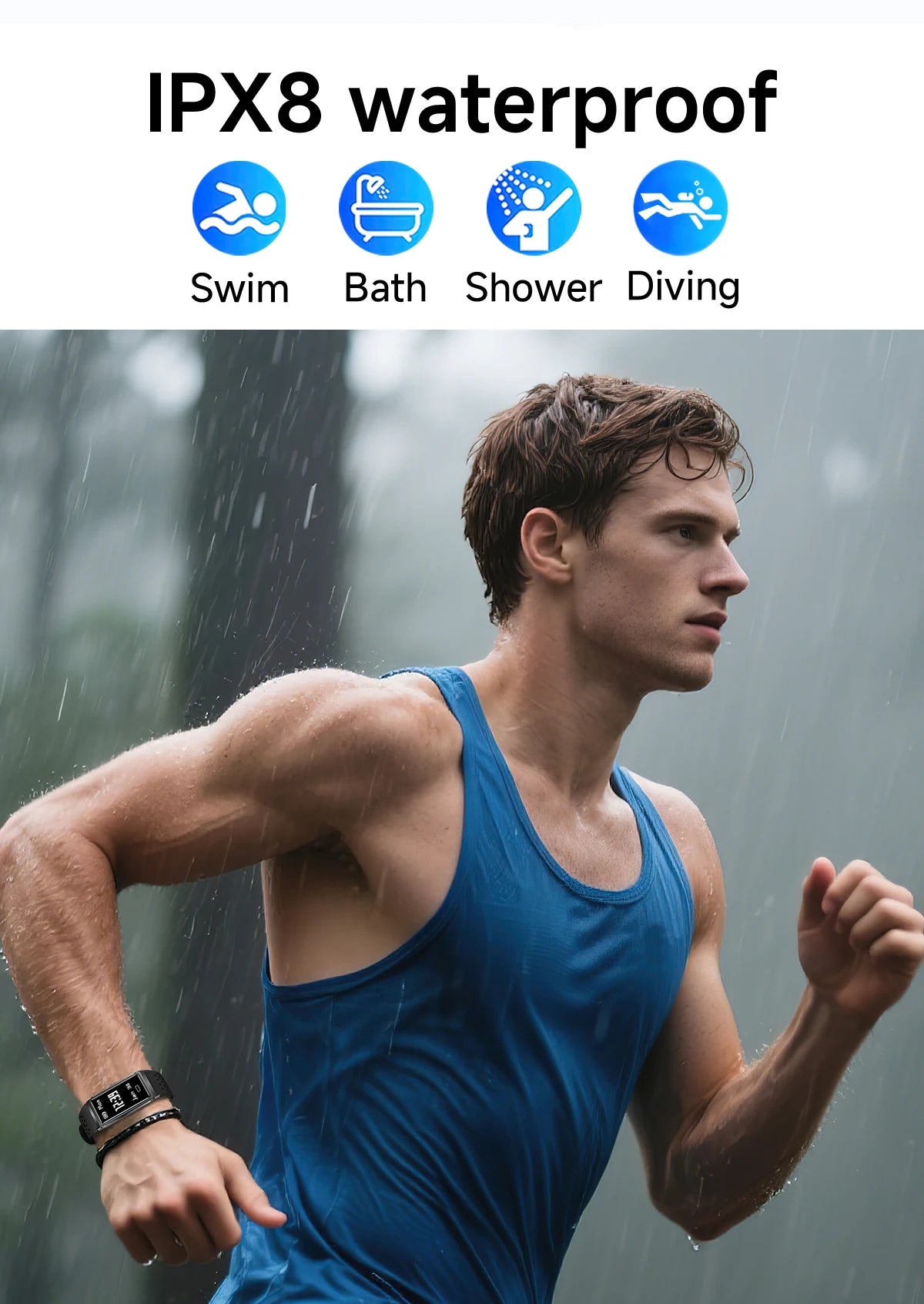 LIGE 4.9MM Ultra-Thin Fashion Men Women Smart Bracelet Sports Fitness Tracker Heart Rate Health Monitor Waterproof SmartWatch