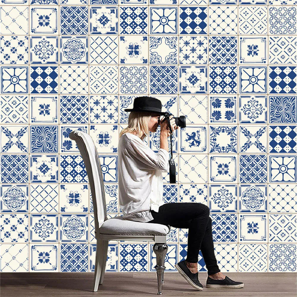 20pcs Wall Tiles Waterproof Stickers Bathroom Kitchen Self Adhesive Toilet Decor