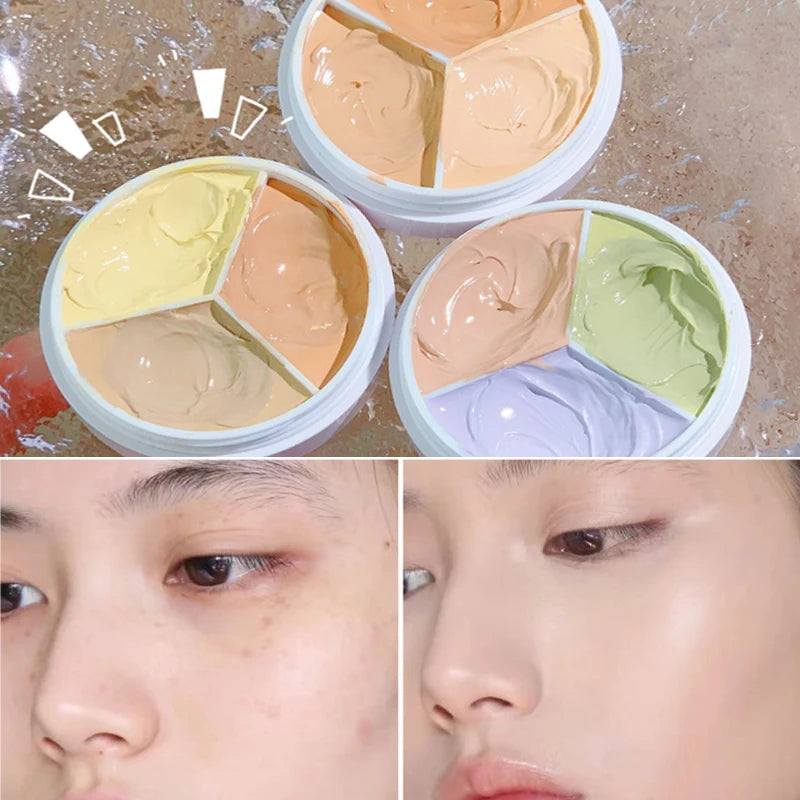 Tidesmit 3 color concealer palette for dark circles and nose contouring high coverage creamy face makeup