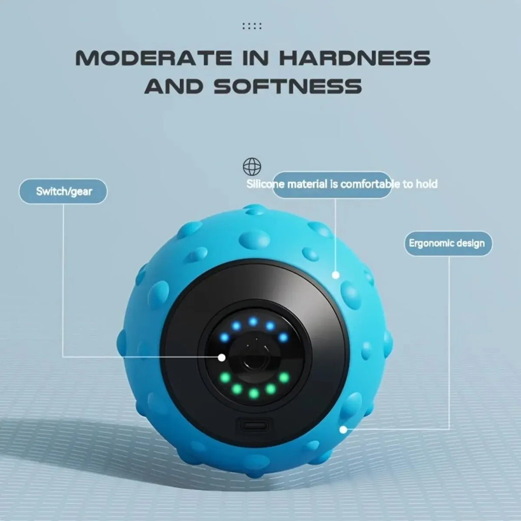 Electric Massage Ball - Deep Tissue Muscle Relief Device | Black Tidesmit Back Massage Instrument Tidesmit