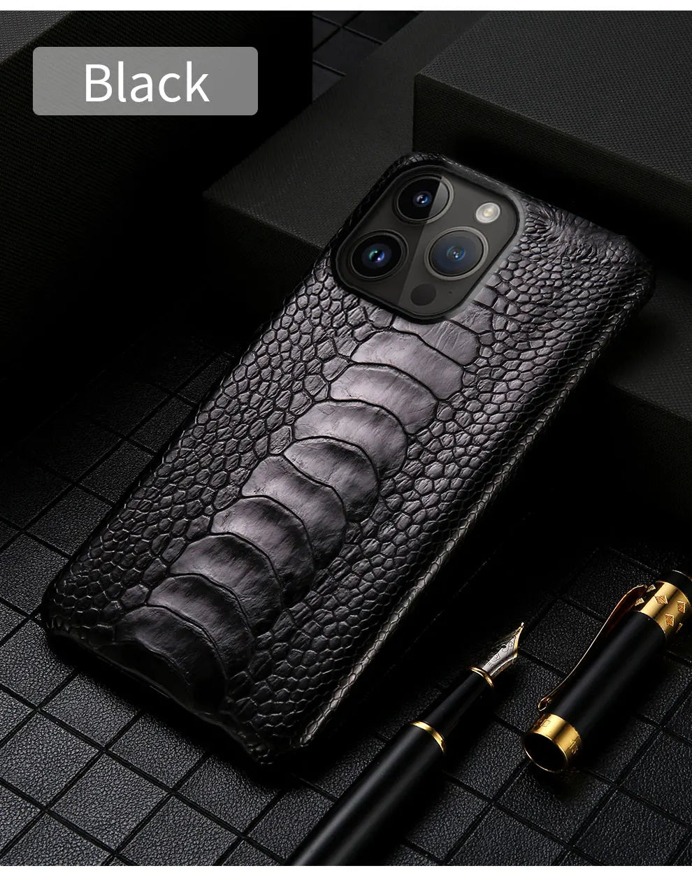 iPhone 16 Pro Max Genuine Leather Case | Slim Shock-Absorbing Cover Tidesmit