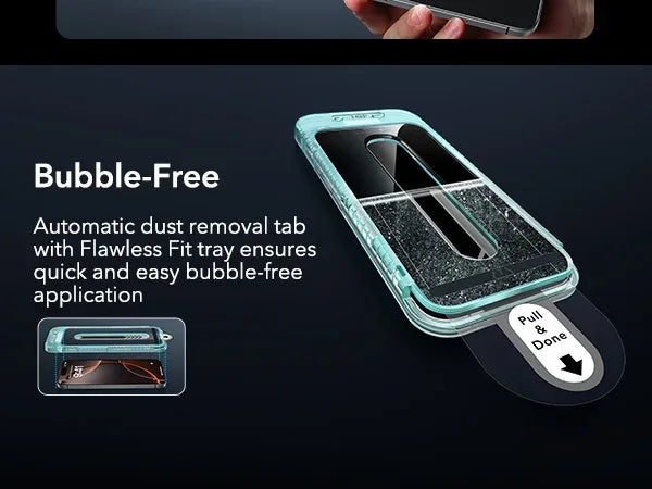 iPhone 16 Anti-Peek Screen Protector Tempered Glass 3 Pack Tidesmit