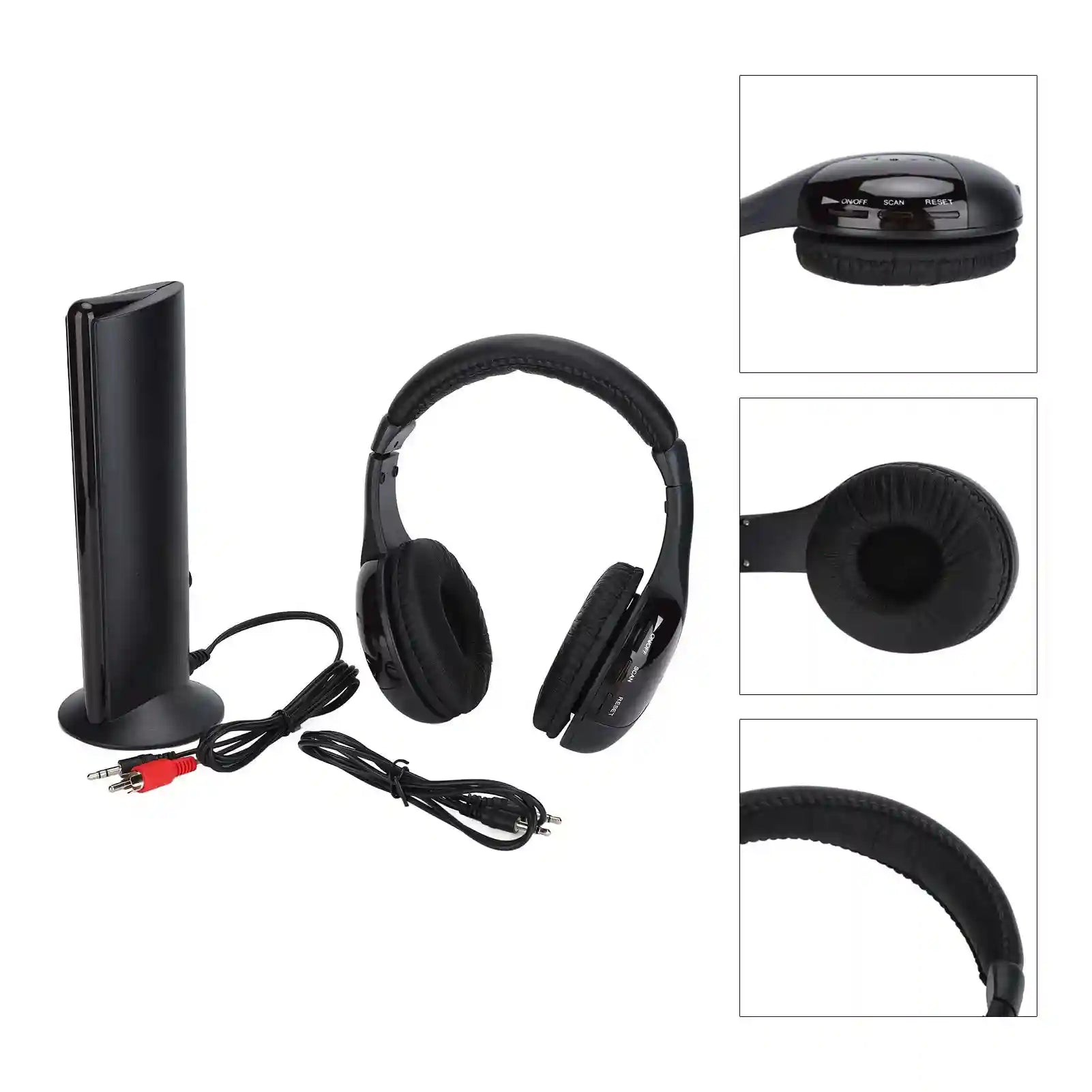Wireless Headphones with Active Noise Cancellation & HiFi Bass - Black Tidesmit
