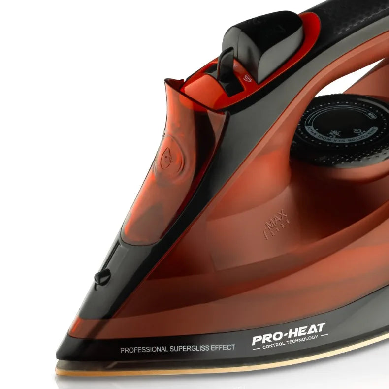 Tidesmit 2200W steam iron featuring ceramic soleplate, anti-calc, and anti-drip technology for efficient ironing