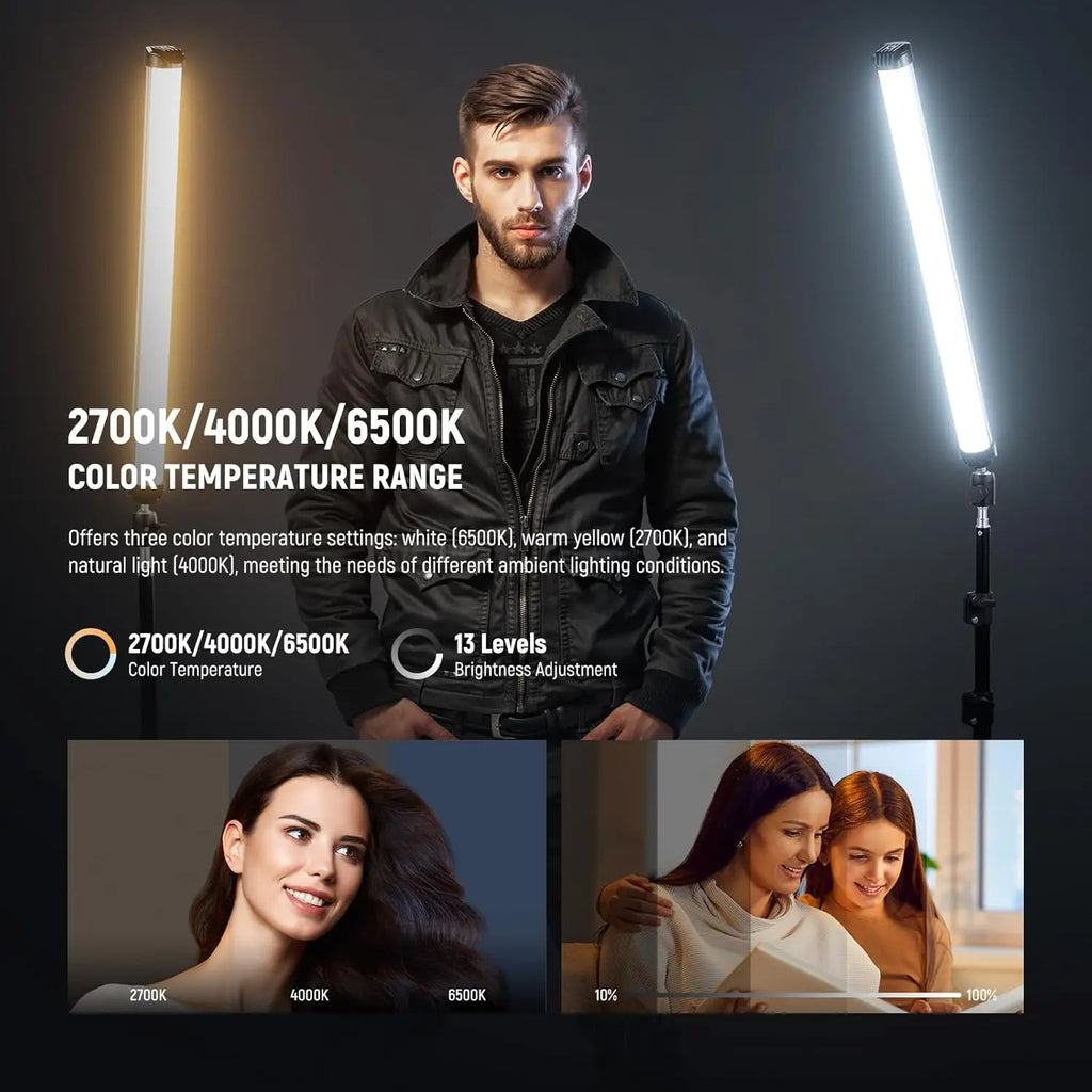 RGB Light Wand LED Stick - Dimmable Video Lighting by Tidesmit Tidesmit