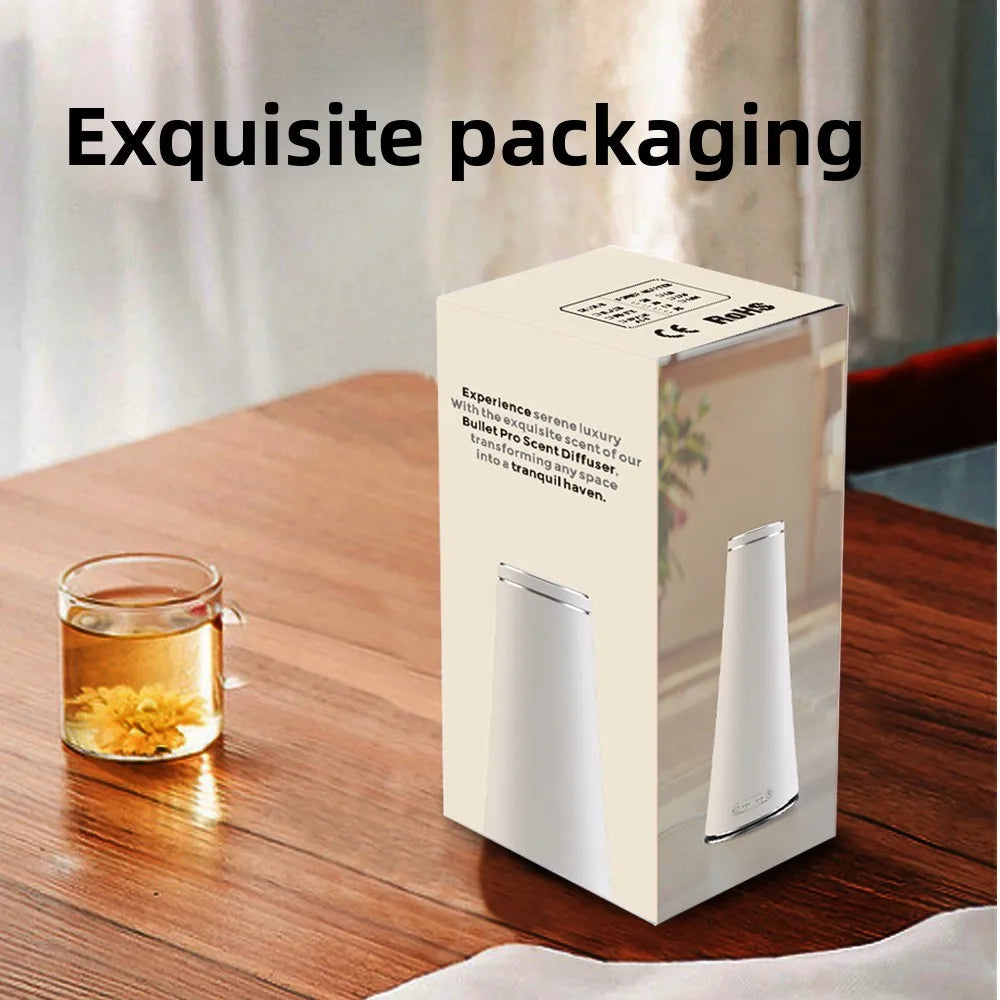 A800 Silent Aroma Diffuser Waterless Fragrance Scent Machine Rechargeable with Bluetooth APP Control Mood Light 300 Cubic Space