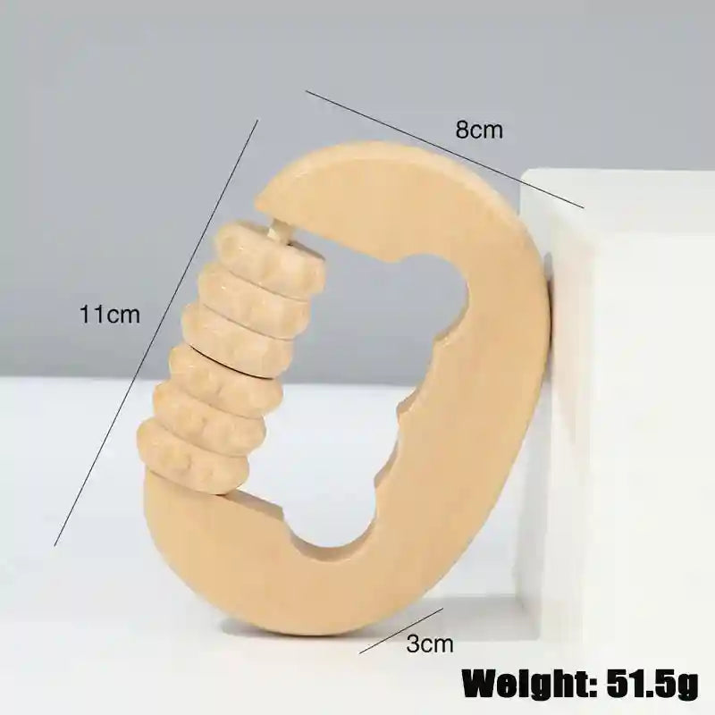 Wooden Massage Roller for Deep Tissue Muscle Relief - Tidesmit Massage Roller Shape-O Tidesmit