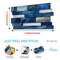 Self Adhesive Waterproof Imitation Marble Flat Wall Tiles Suitable for Indoor Wall Decoration (6/12/24/48 PCS)