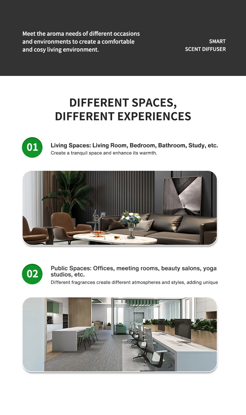 200m³ Smart Electric Essential Oil Diffuser Battery Smell Distributor Fragrance Waterless Bluetooth Scent Device Home Room Hotel
