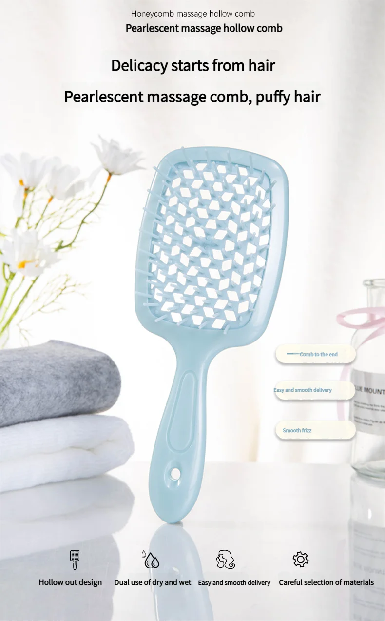 Detangling Hair Brush - Ergonomic Massage Comb for Wet Curly Hair Massage Chairs Tidesmit