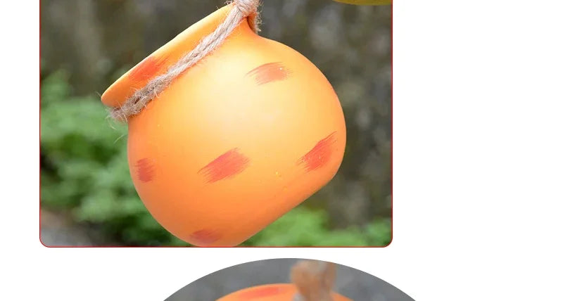 4PCS Outdoor Home Garden Hanging Flowerpot Ceramic Vertical Flowerpot Plant Succulent Flowerpot Vase Wall Railing Decoration
