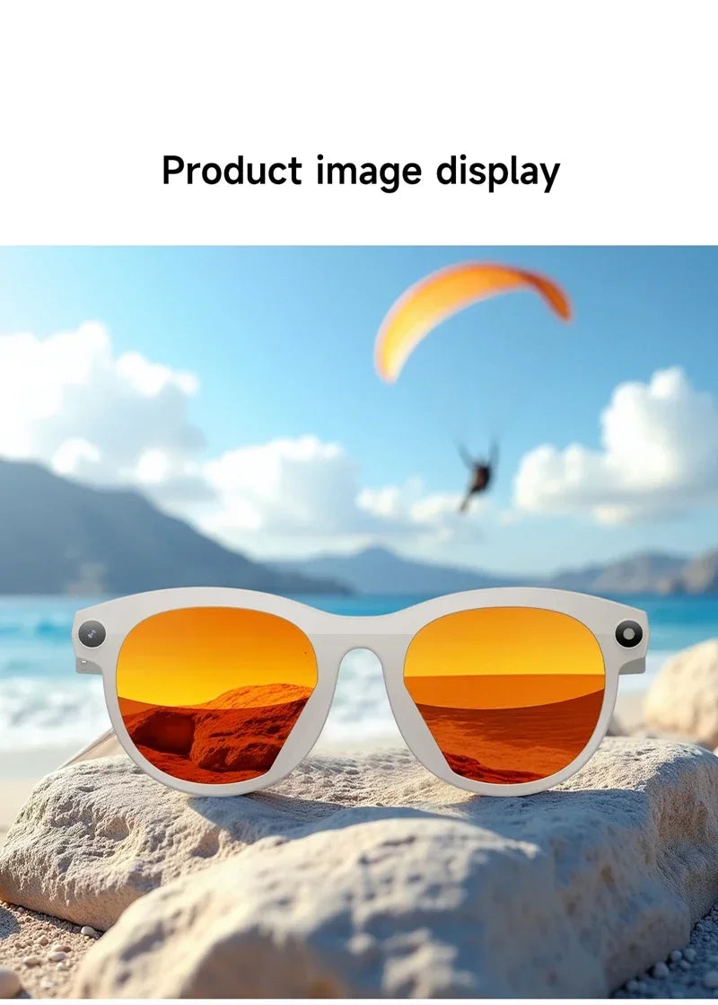 AI Smart Glasses with Bluetooth Calling & Real-Time Translation - Black Tidesmit