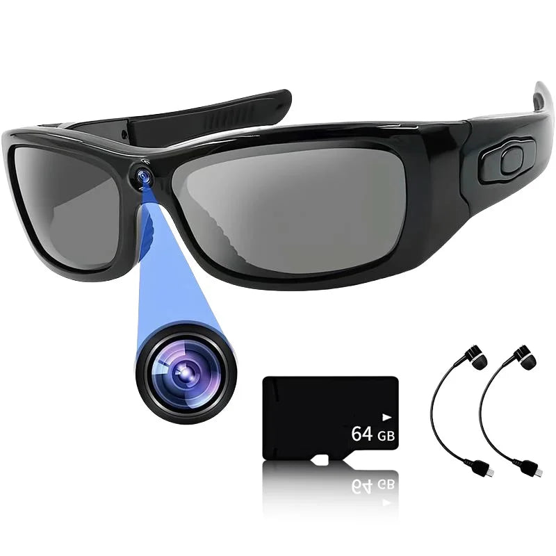 AI Smart Glasses with Camera and Audio - 64GB Mixed Reality Headset Black 64GB Tidesmit