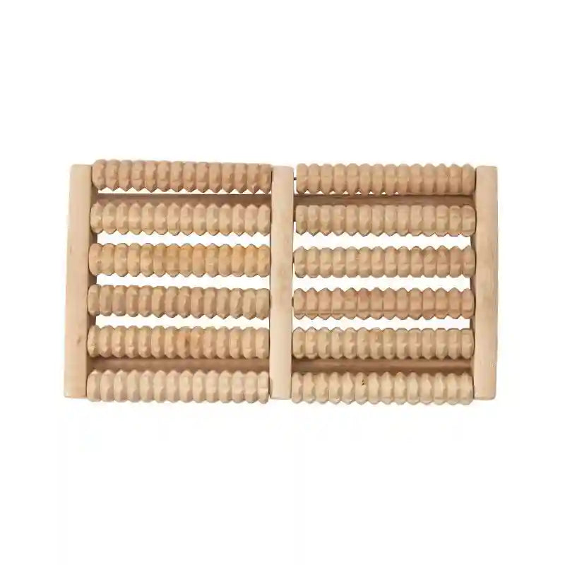 Wooden Foot Massager Roller for Reflexology and Home Stress Relief Relaxation Treatment 1pc Tidesmit