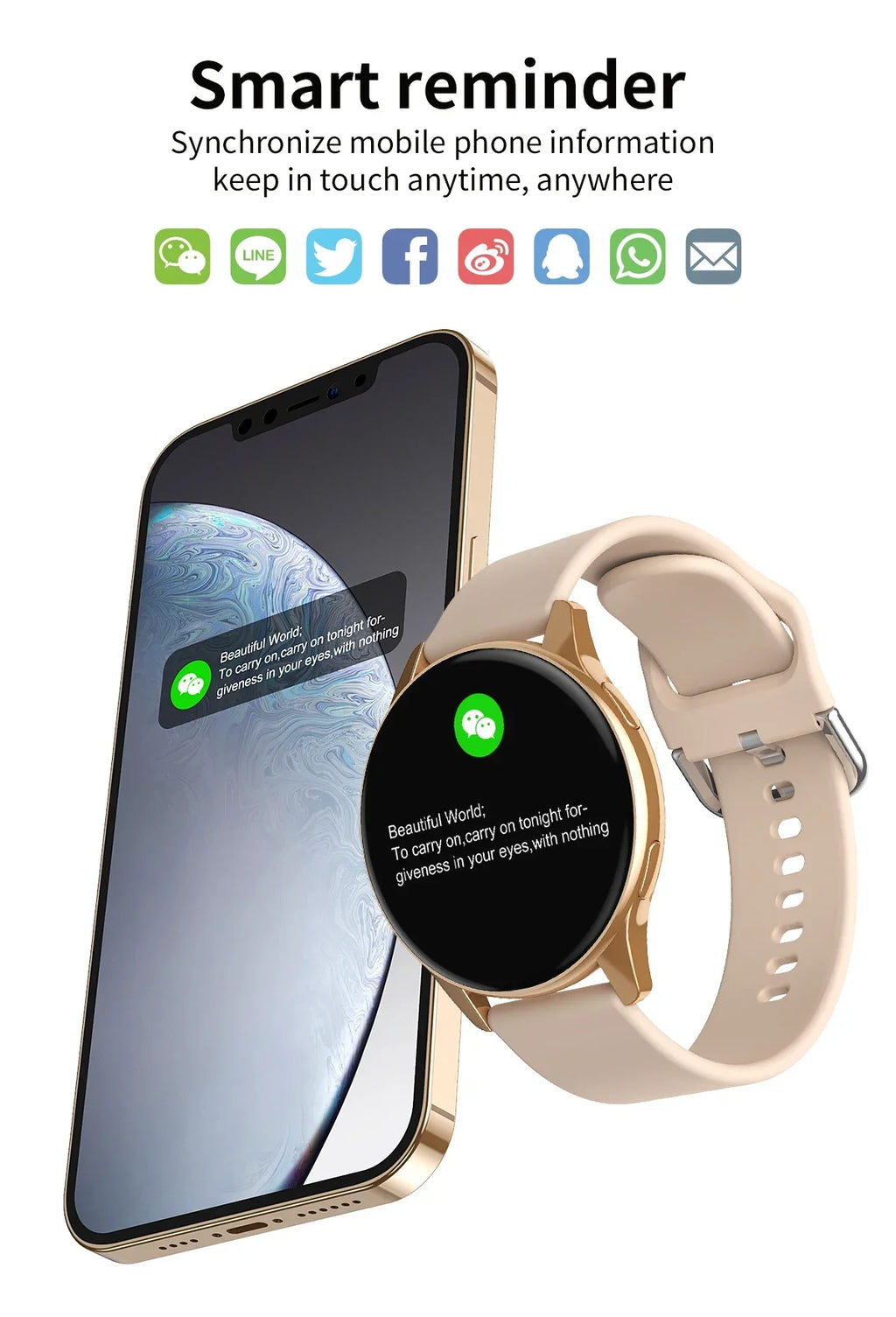 New Women Bluetooth Call Smart Watch HeartRate Blood Pressure Monitoring Smartwatches IP67 Waterproof Men Smartwatch+Box