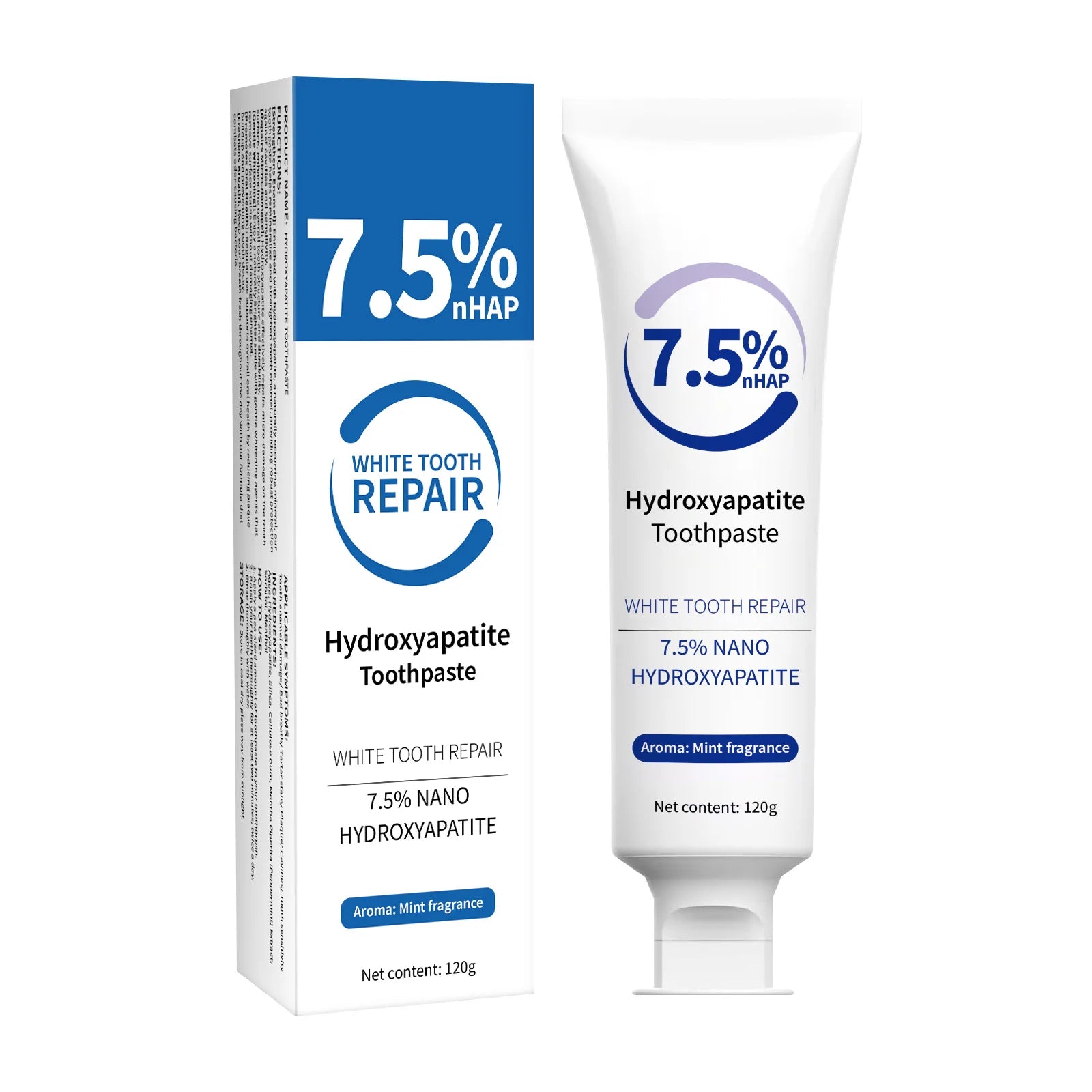 Tidesmit 120g Nano Hydroxyapatite teeth whitening toothpaste for stain removal and fresh breath