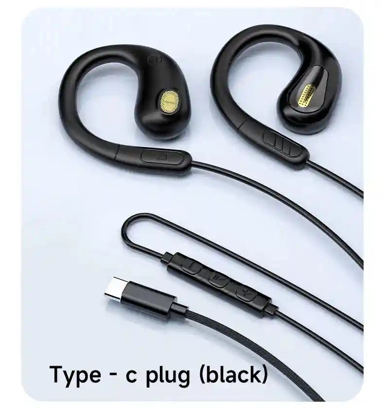 Wired Earbuds with Mic and 9D Surround Sound - USB-C & 3.5mm Options Tidesmit