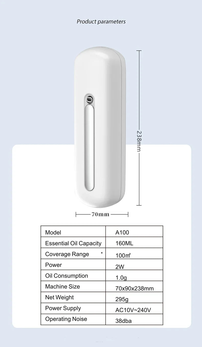 Bluetooth Smart Electric Wall Plug in Essential Oil Aroma Diffuser Waterless Scent Air Fragrance Scent Machine Bathroom Hotel