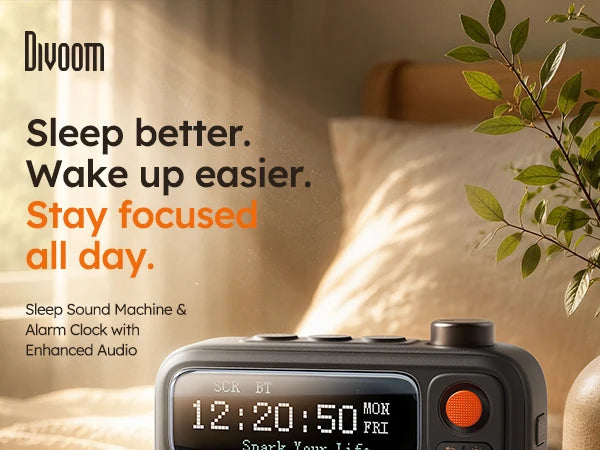 Divoom Flowtoo Smart White Noise Machine with Night Light APP Control Sleep Aid Projector for Bedroom Decor Gift