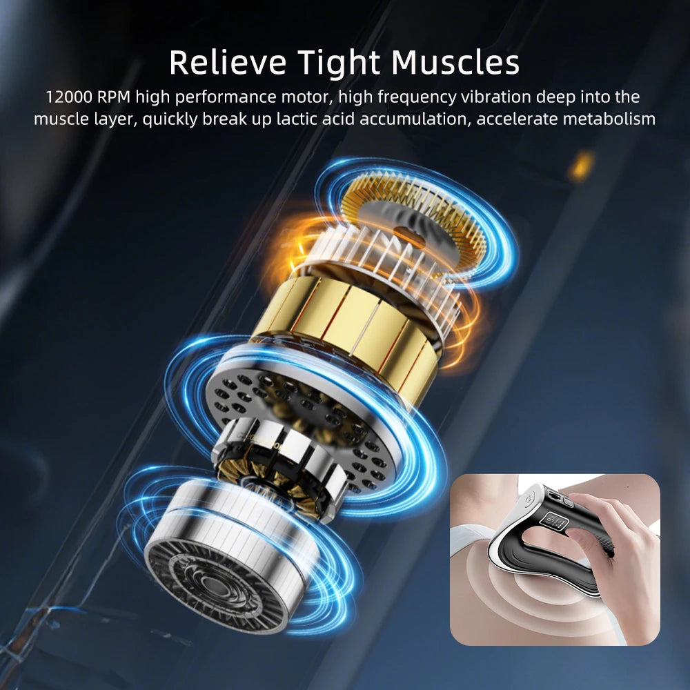 Electric Fascia Massage Tool with Heat Therapy - Tidesmit Recovery Blade Back Massage Instrument Tidesmit