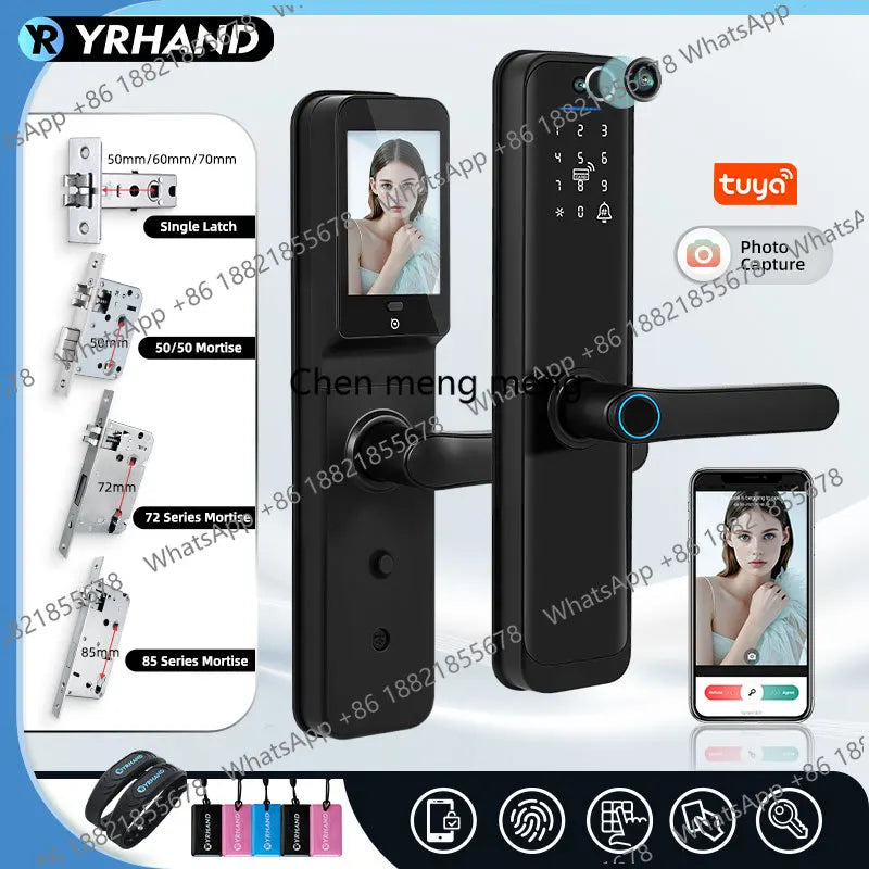 Smart Lock Electronic Digital Lock Featuring Biometric Fingerprint Recognition Camera Smart Card&Password Key Unlock