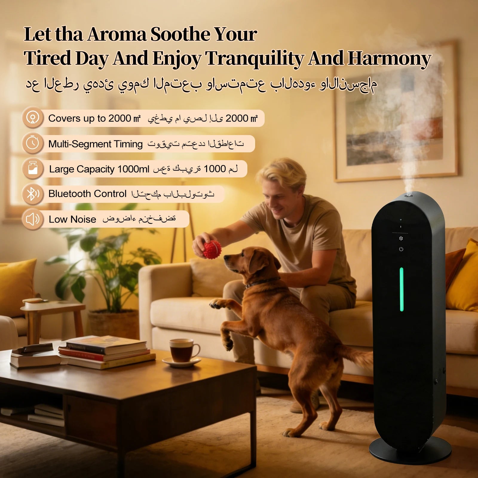 NAMSTE 1000ML Scent Machine Diffuser Coverage 3000m³ Bluetooth Wifi Fragrance Aroma Diffusers for Essential Oil Hotel Home Fresh