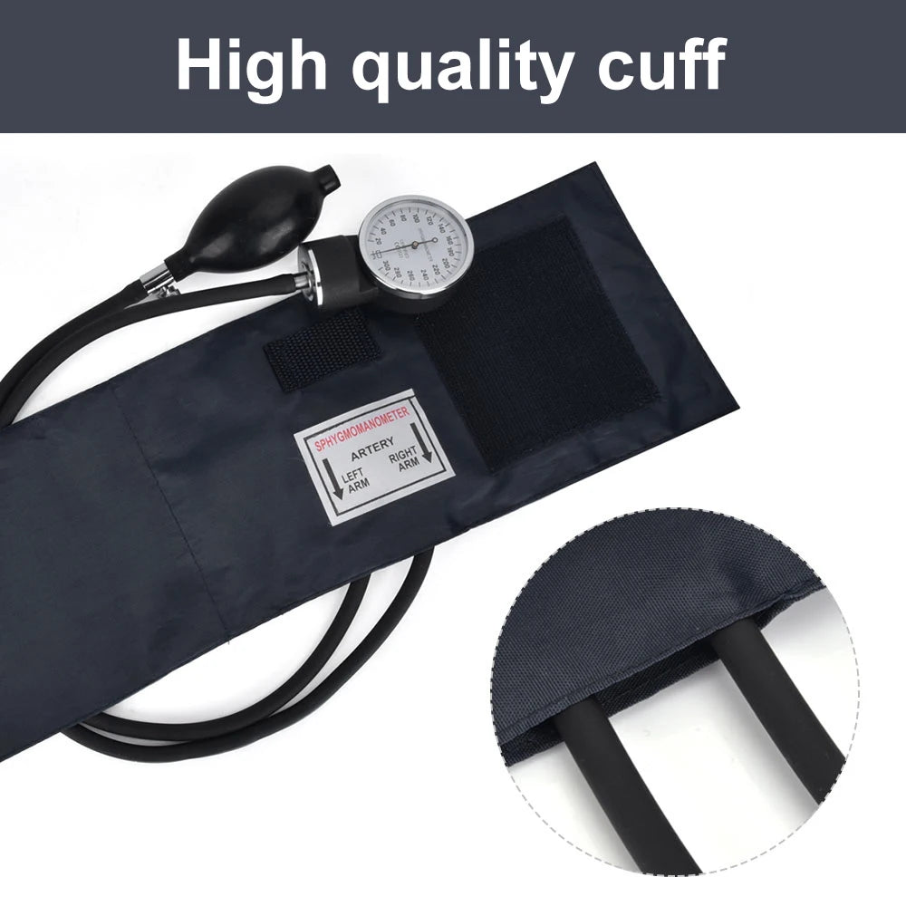 JUSTLANG Manual Blood Pressure Monitor BP Upper Arm Sphygmomanometer  Aneroid Baumanometer Stethoscope with Zipper Bag for Adult