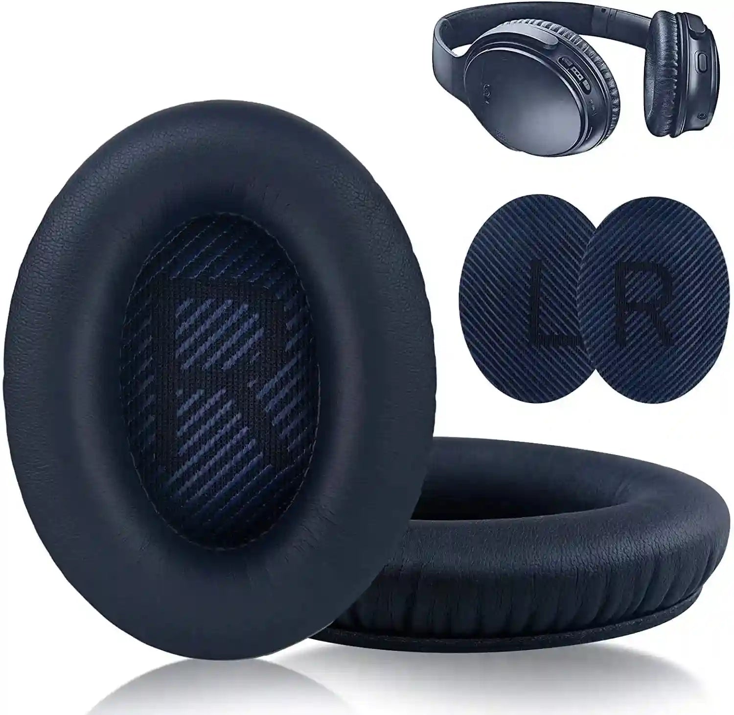 Bose QC35 Replacement Ear Pads - Soft Memory Foam Cushions Blue Tidesmit