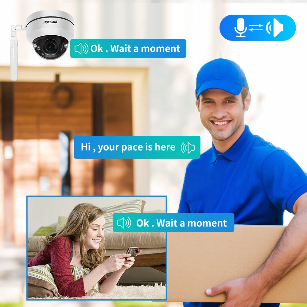 5MP PTZ Wifi ip Camera Outdoor Dome 5X Optical Zoom POE Audio Onvif P2P IMX335 Human tracking CCTV Security Camera