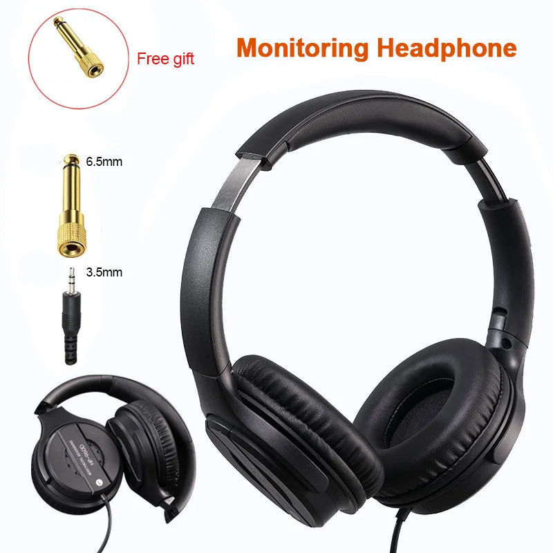 Studio Monitor Headphones with Active Noise Cancellation - Wired Over-Ear Tidesmit