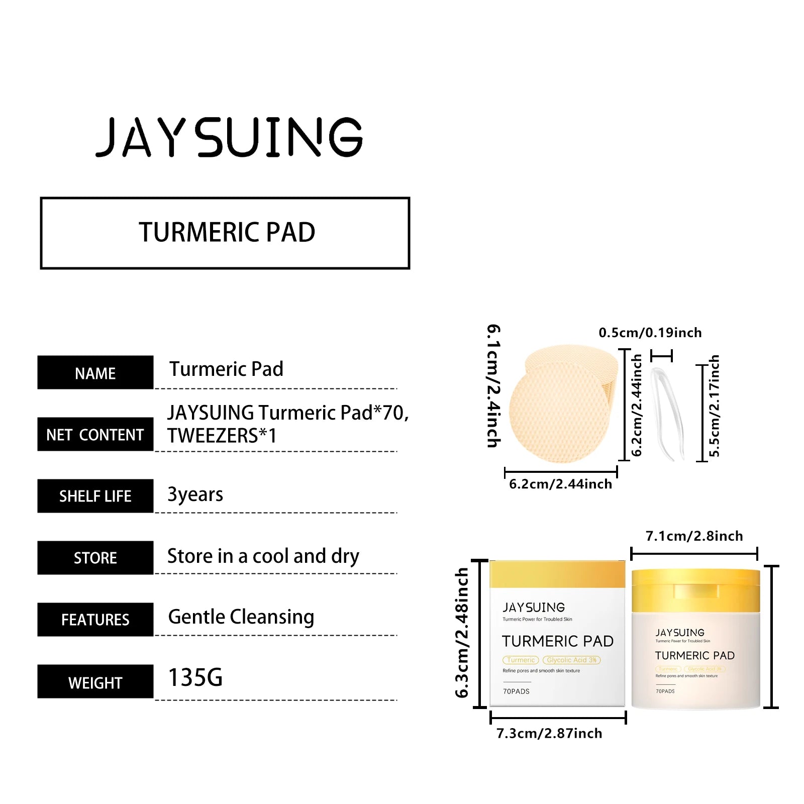 Toner Pads Pore Minimizing - Dual Texture Exfoliating Treatment (70 Count) Scrubs Treatments Turmeric Pad Tidesmit