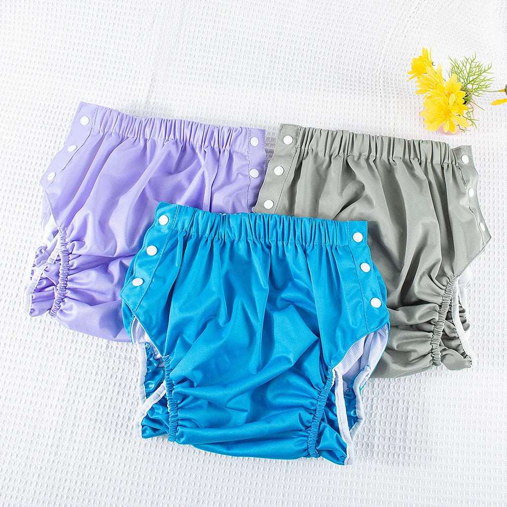 1pc Cooling Liner Reusable Underwear Washable Reusble Cloth Nappies Inner Opening Design Adult Cloth Diapers for Summer