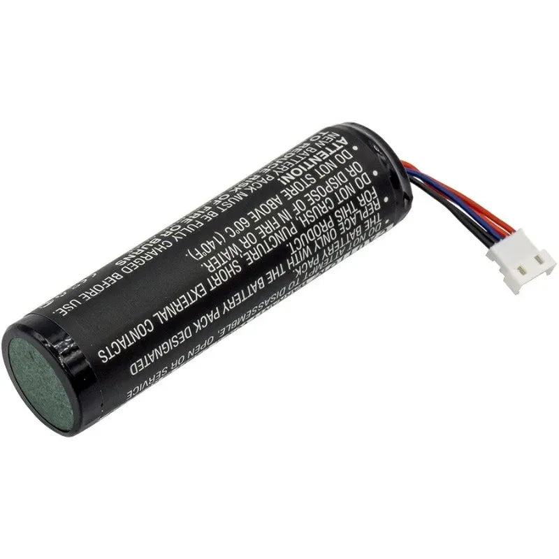 Barcode scanner battery pack, black lithium-ion with wires and round end cell
