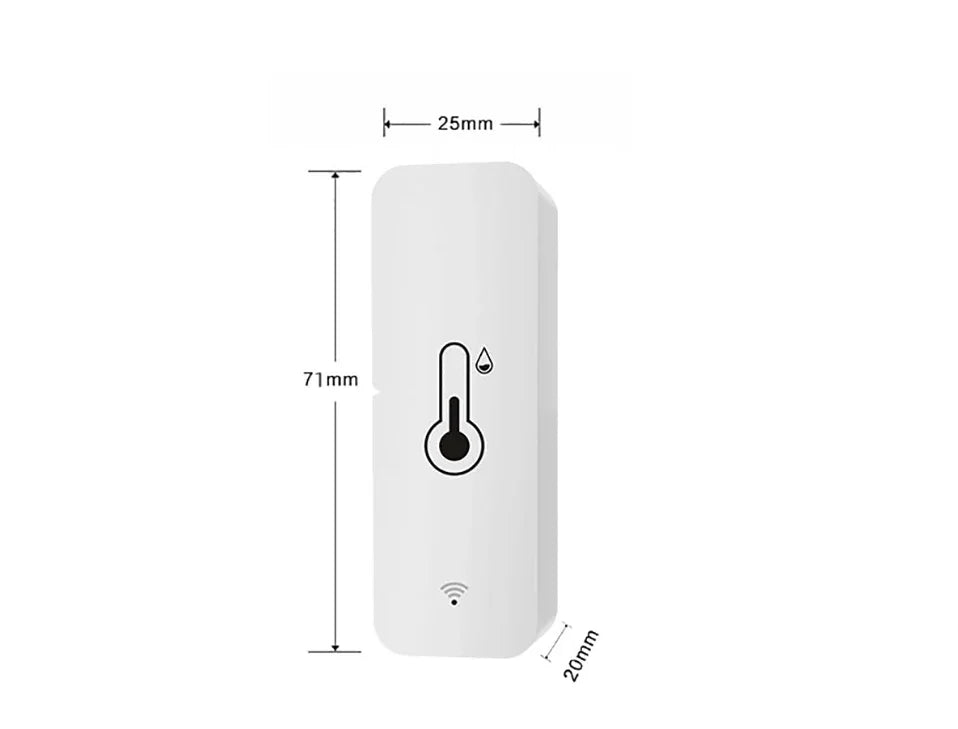 Smart Temperature and Humidity Sensor ZigBee 3.0 or WiFi App Monitor Tidesmit