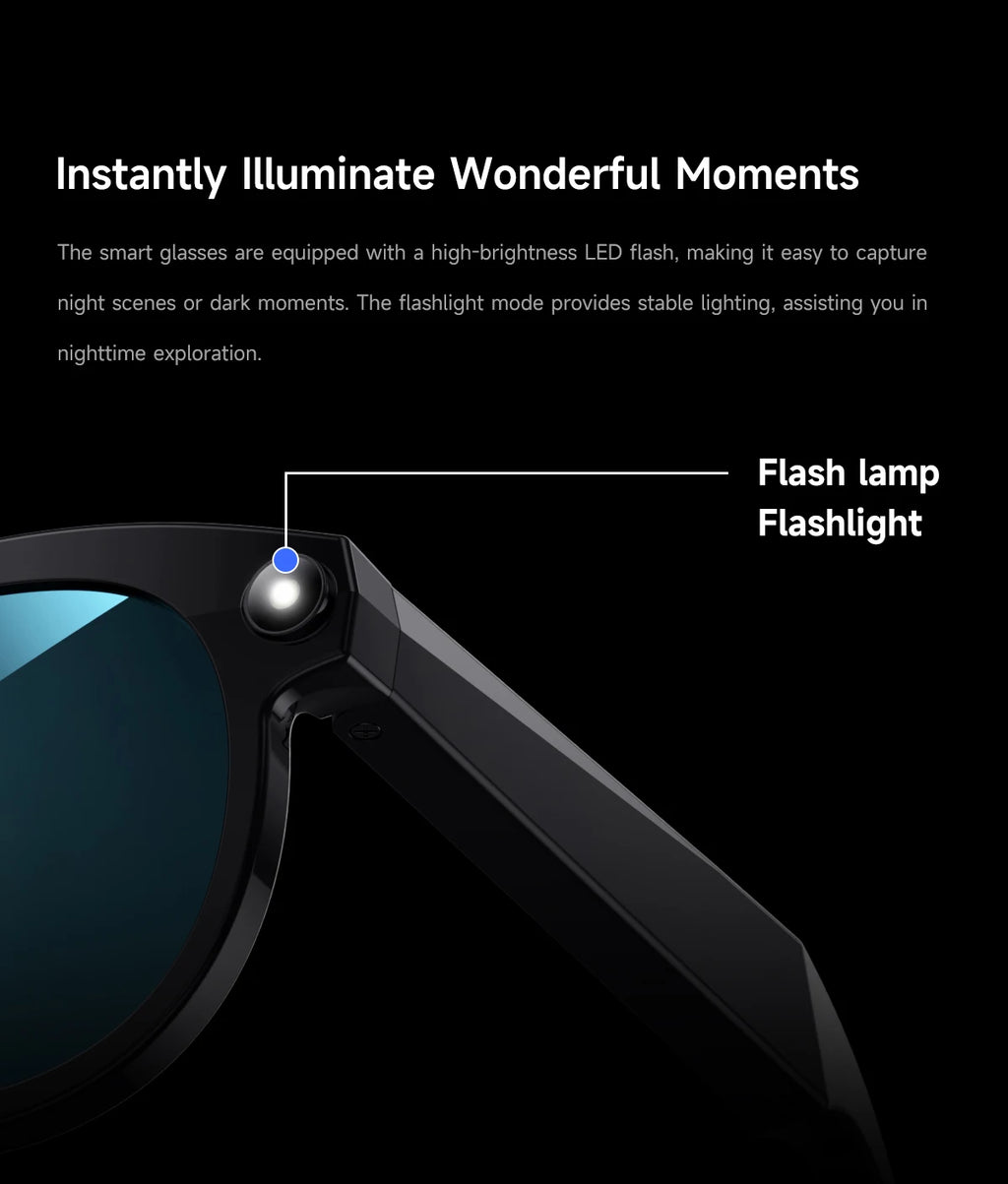 AI Smart Glasses with Camera & Bluetooth Audio | Tidesmit Tech Tidesmit