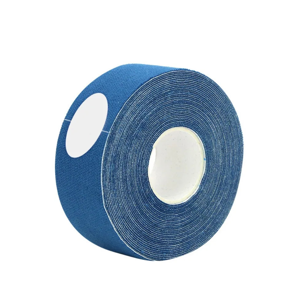 A roll of blue anti-wrinkle face tape with a fabric-like texture, set against a plain white background.
