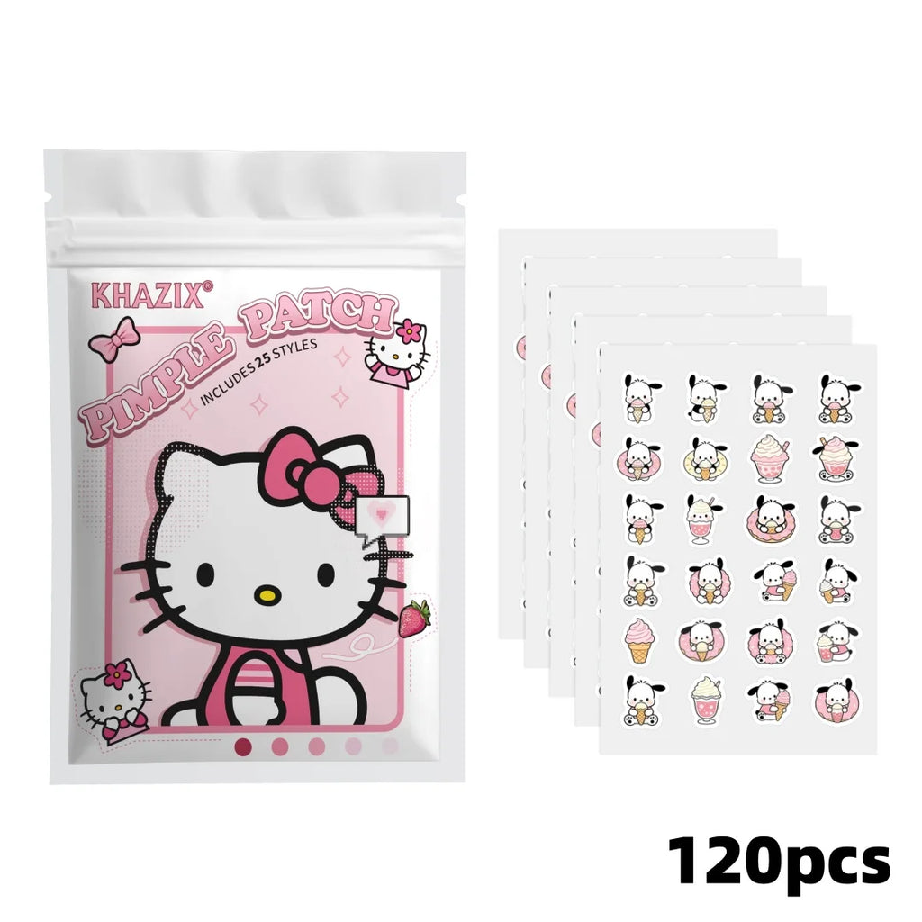 120PCS hello kitty Acne patches, facial acne patches, hydrogel acne removal patches, concealer